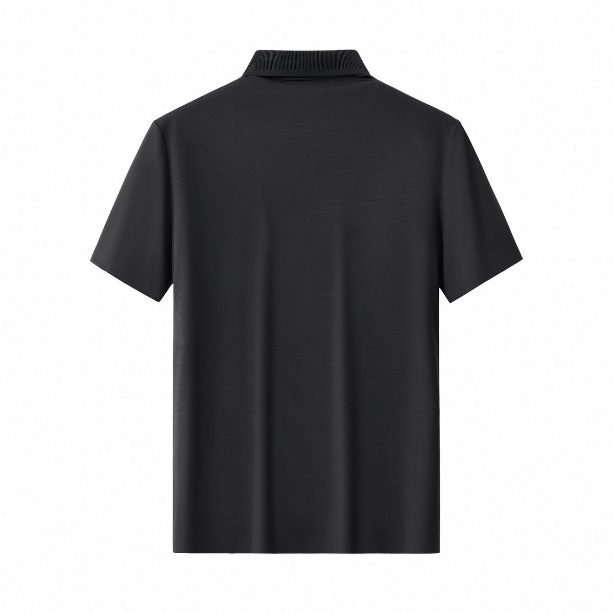El Baron Men's Zip Placket Performance Polo - Black