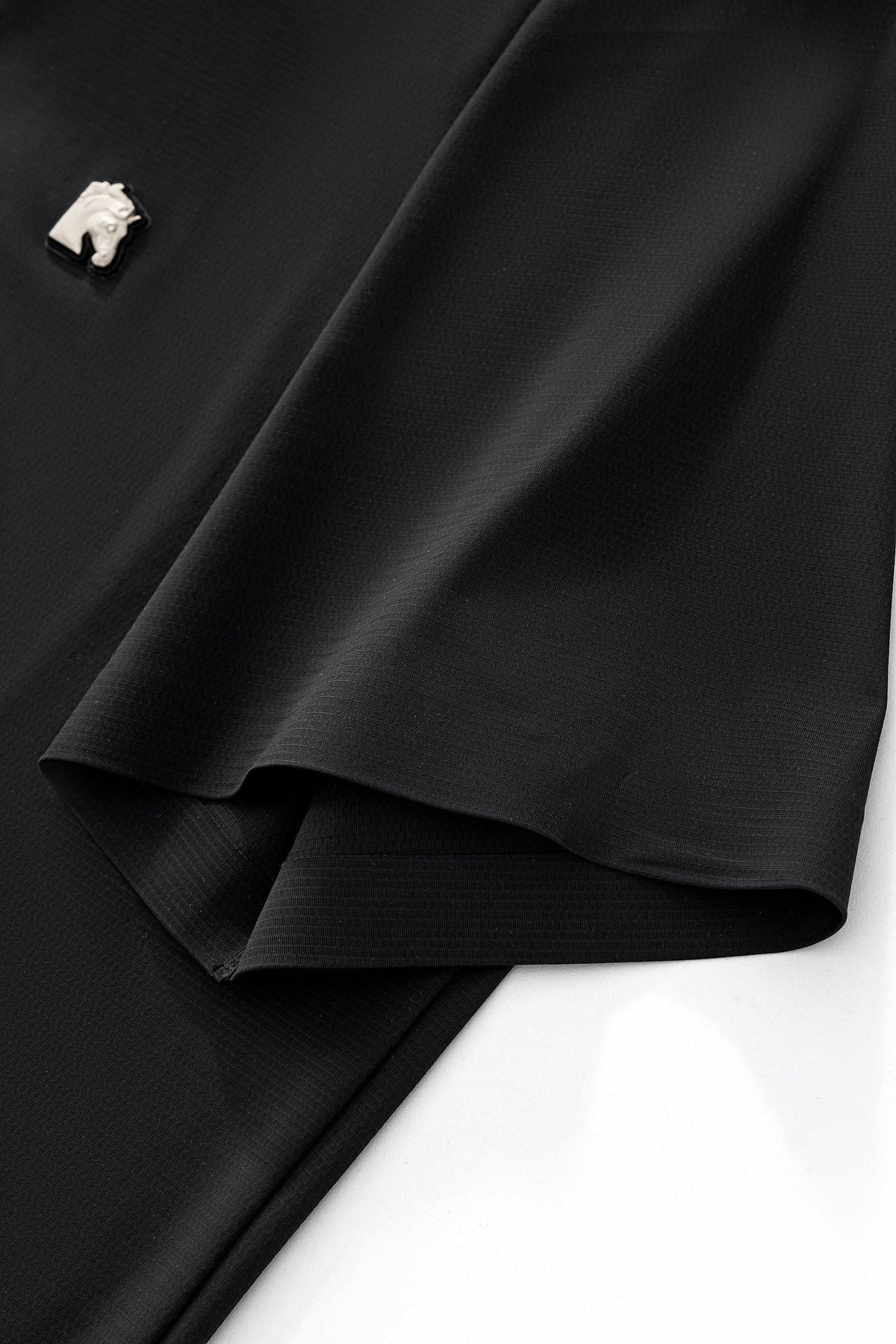 El Baron Men's Zip Placket Performance Polo - Black