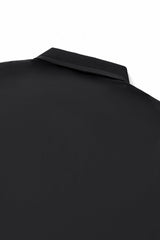El Baron Men's Zip Placket Performance Polo - Black