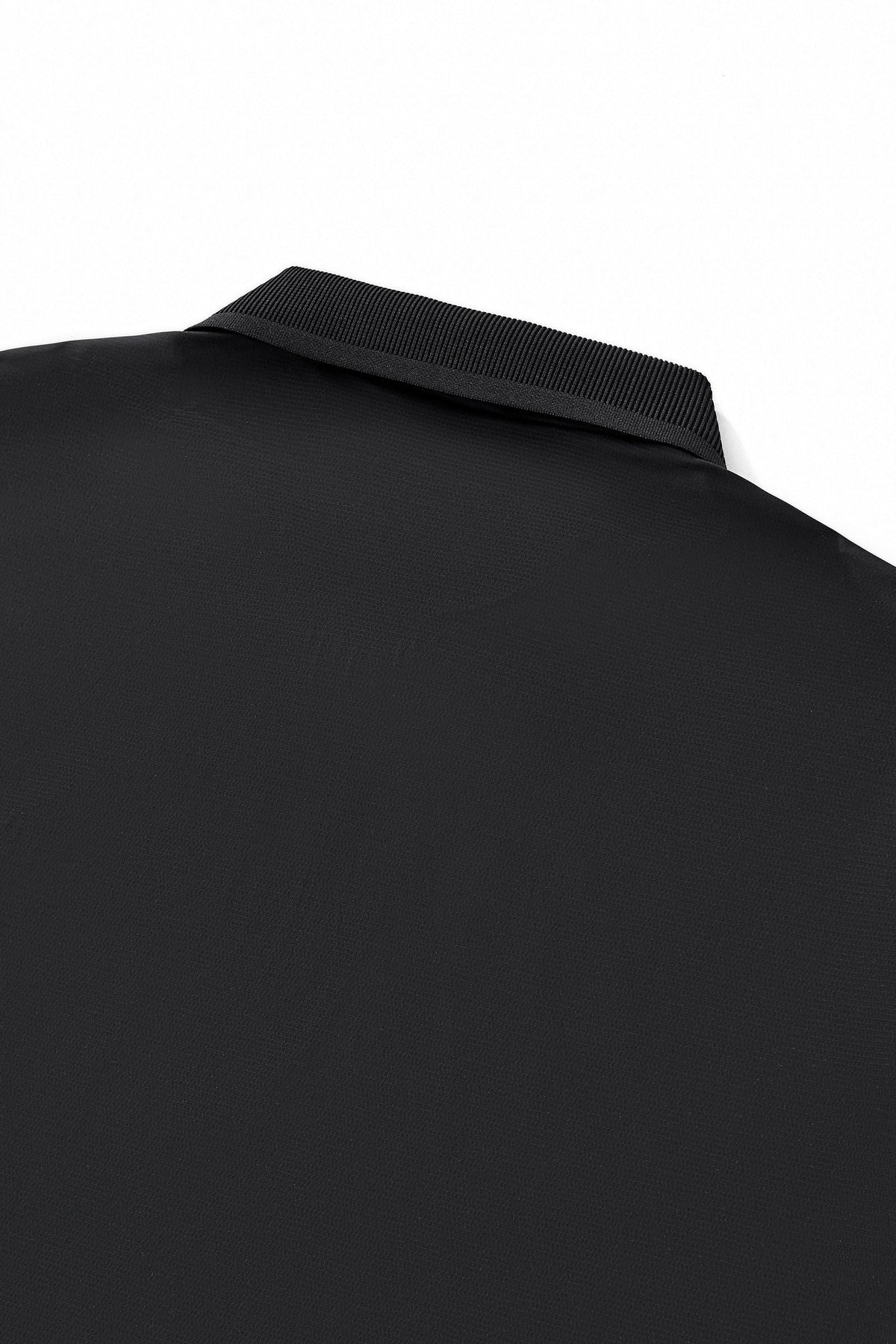 El Baron Men's Zip Placket Performance Polo - Black