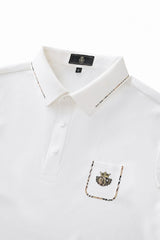 Contrast Trim Detail Polo – El Baron WHITE