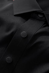El Baron Stripe Collar Men's Performance Polo - Black