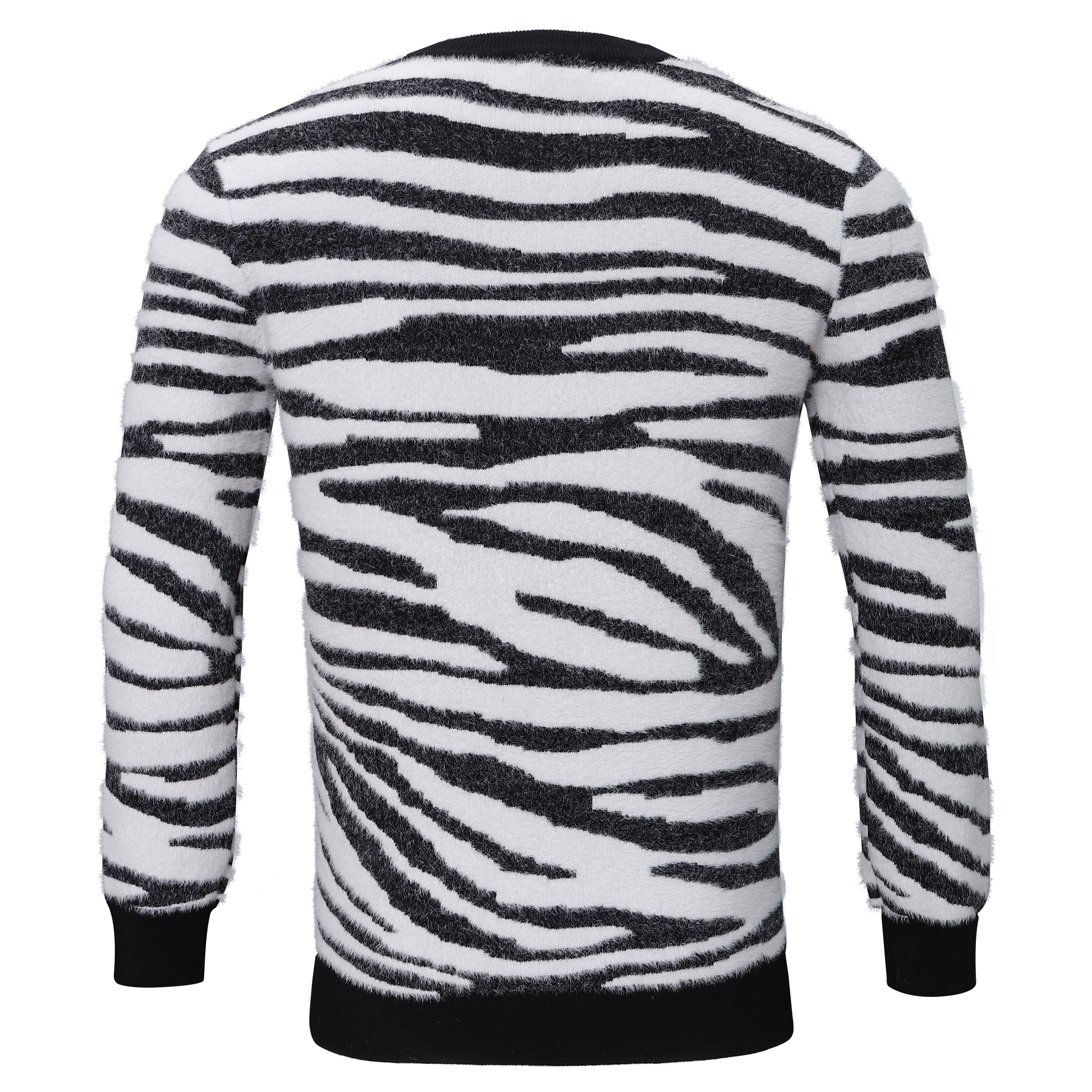 Wild Ride Crew Neck Sweater WHITE/BLACK