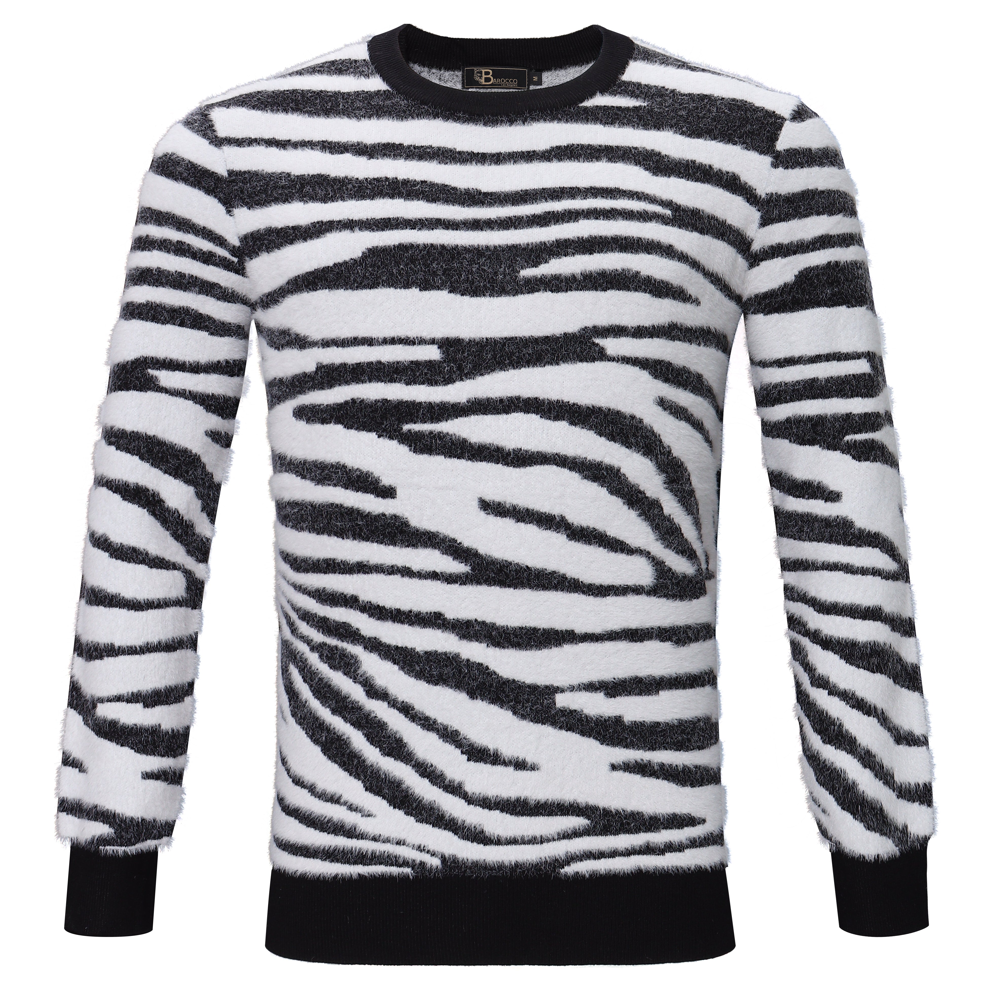 Wild Ride Crew Neck Sweater WHITE/BLACK