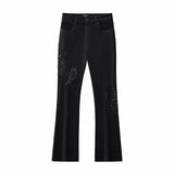 Eminence Paisley Denim Pant – Century Penthouse BLACK
