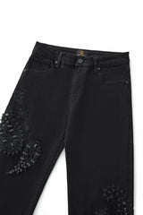 Eminence Paisley Denim Pant – Century Penthouse BLACK