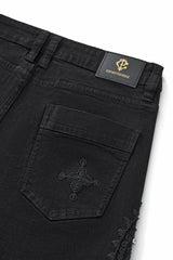 Eminence Paisley Denim Pant – Century Penthouse BLACK