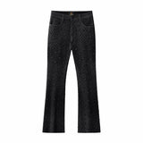 Radiant Embellished Denim Pant – Century Penthouse BLACK