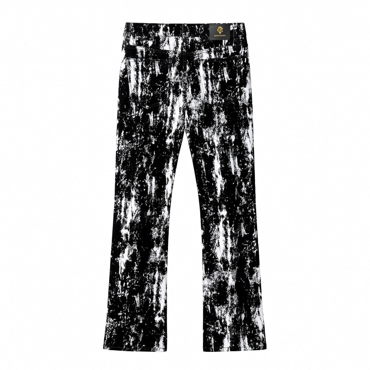 Flocked Eclipse Denim Pant – Century Penthouse BLACK