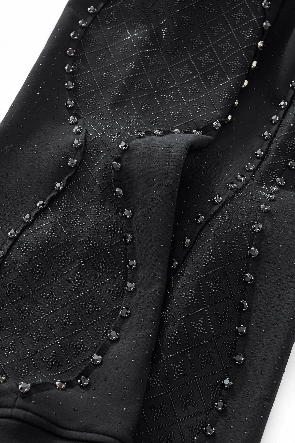 Radiant Grid Stone Hoodie & Jogger Set BLACK