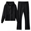 Radiant Grid Stone Hoodie & Jogger Set BLACK
