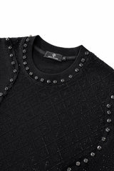 Radiant Grid Stone Short set – Century Penthouse BLACK/BLACK