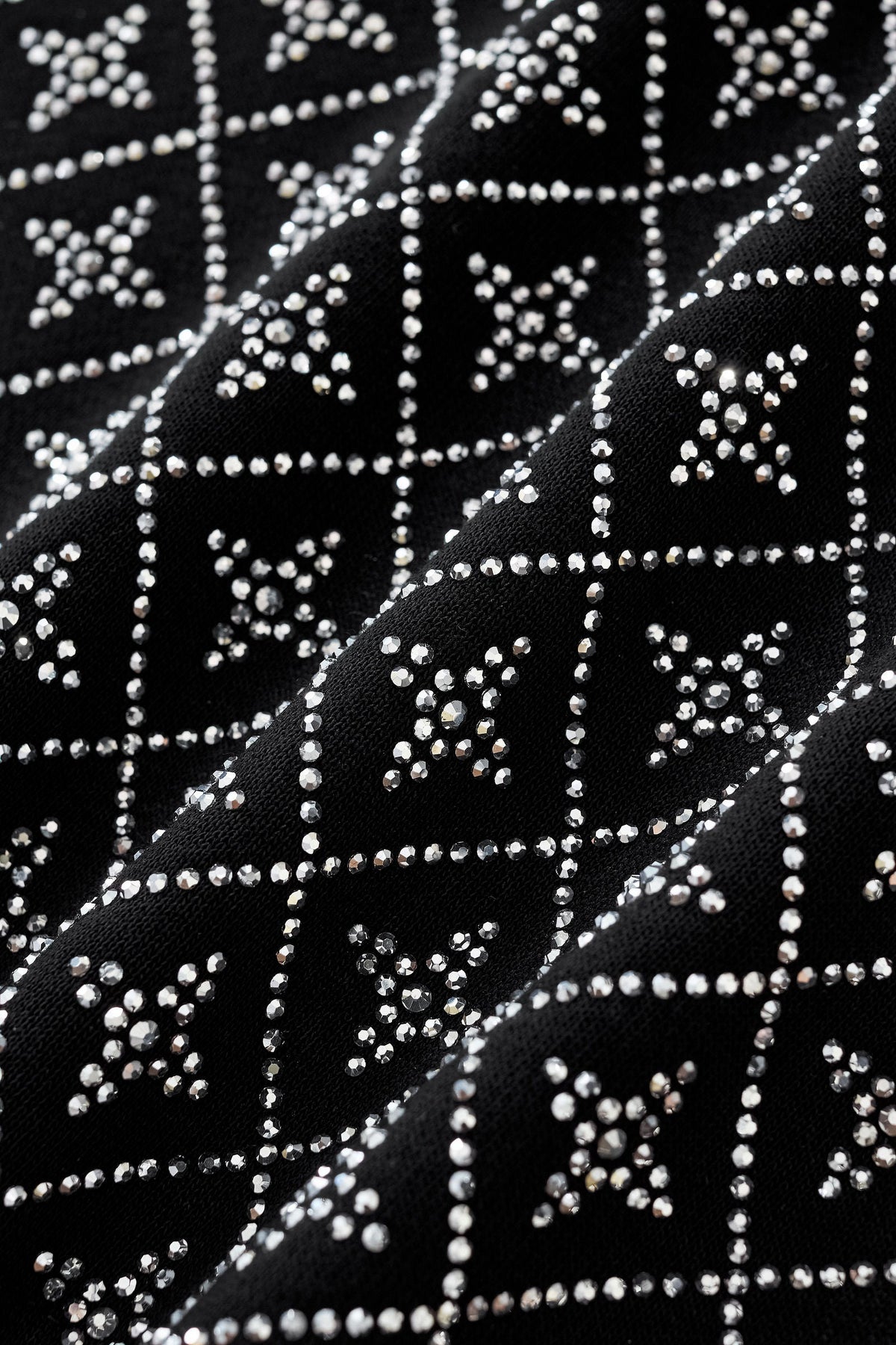 Radiant Grid Stone Short set – Century Penthouse BLACK/SILVER