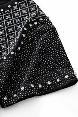 Radiant Grid Stone Short set – Century Penthouse BLACK/SILVER