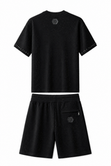 Radiant Grid Stone Short set – Century Penthouse BLACK/BLACK