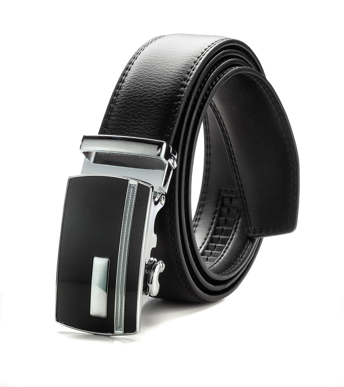 Men's Belt Formal Track System | DH6626 | Black/Silver