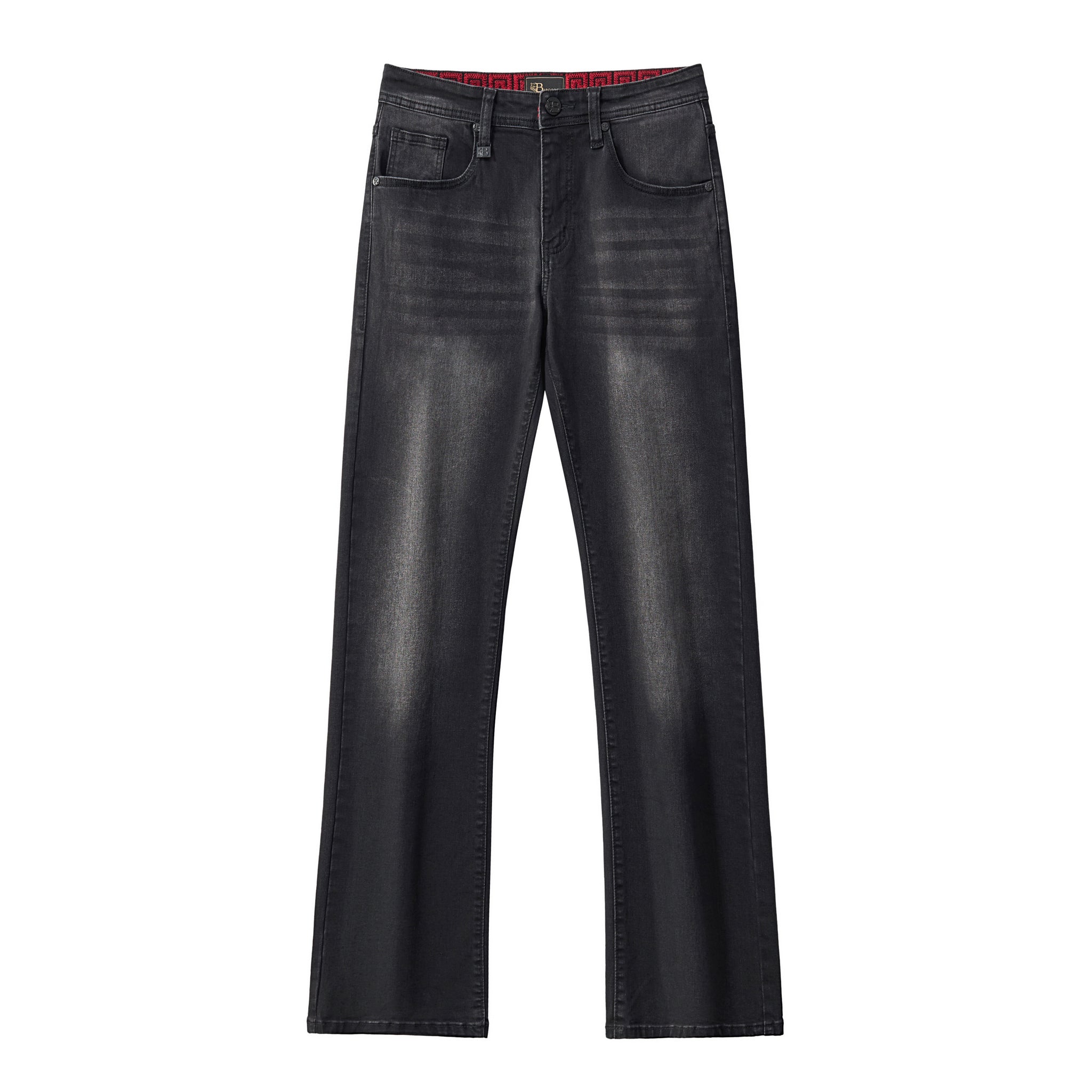Faded Edge Straight-Leg Denim BLACK – Franky Fashion