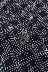 Seamless Geo Print Shirt – El Baron BLACK