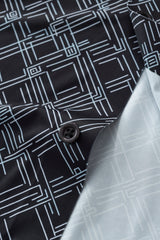 Seamless Geo Print Shirt – El Baron BLACK