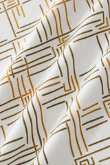 Seamless Geo Print Shirt – El Baron WHITE