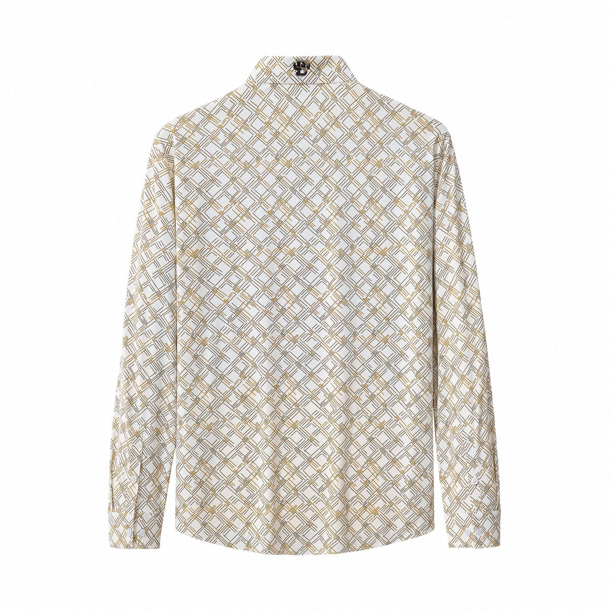 Seamless Geo Print Shirt – El Baron WHITE