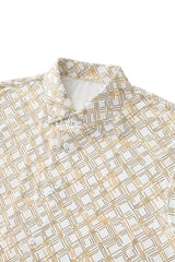 Seamless Geo Print Shirt – El Baron WHITE