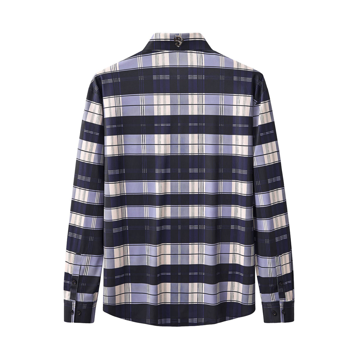 El Baron Seamless Classic Plaid Men's Shirt - Navy
