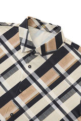 El Baron Seamless Bold Plaid Men's Shirt - Khaki