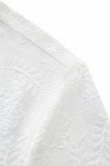 Embossed Paisley Tee – El Baron WHITE