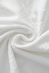 Embossed Paisley Tee – El Baron WHITE