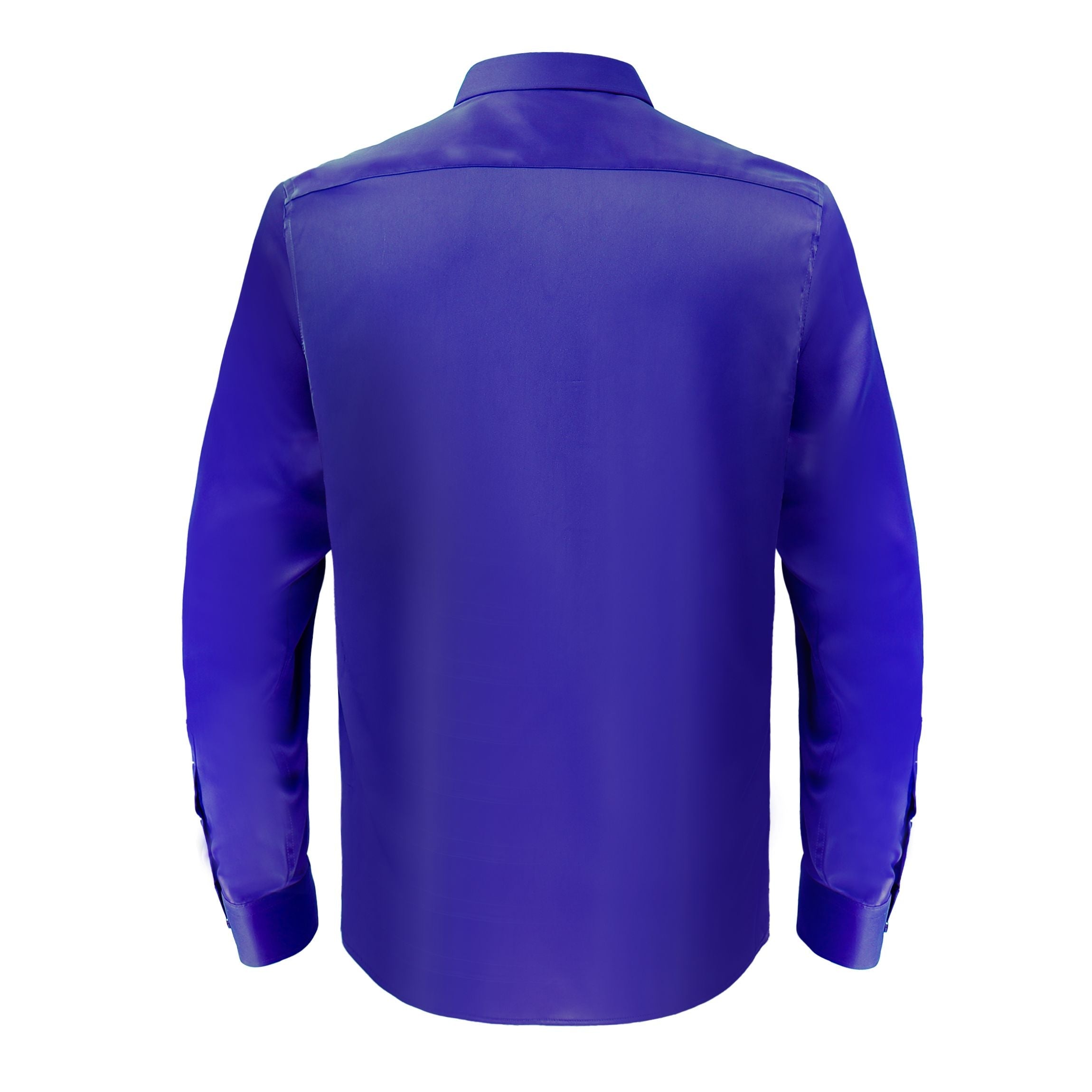 Barocco Luxe Satin Stretch Shirt MEDIUM BLUE