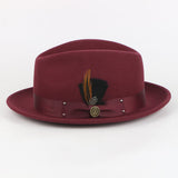 Ayden Fine Australian Wool Fedora Hat – Modern Vintage Luxury | Burgundy | WH-100