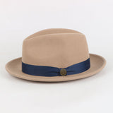 Bowery Fine Australian Wool Fedora Hat – Camel with Blue Band | WH-102