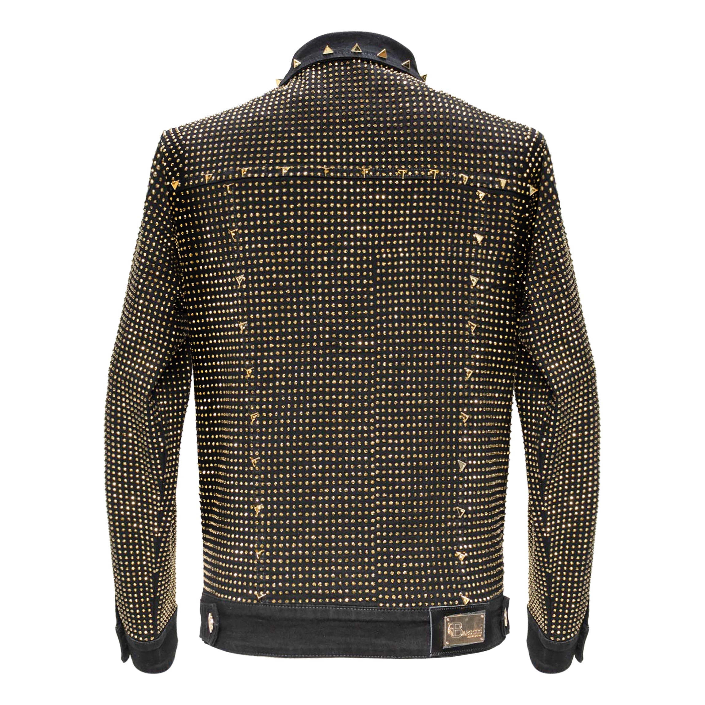 Pure Style BLACK/GOLD Men's Denim Jacket