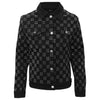 Dazzle Check Denim Jacket BLACK/SILVER