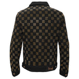 Dazzle Check Denim Jacket BLACK/GOLD