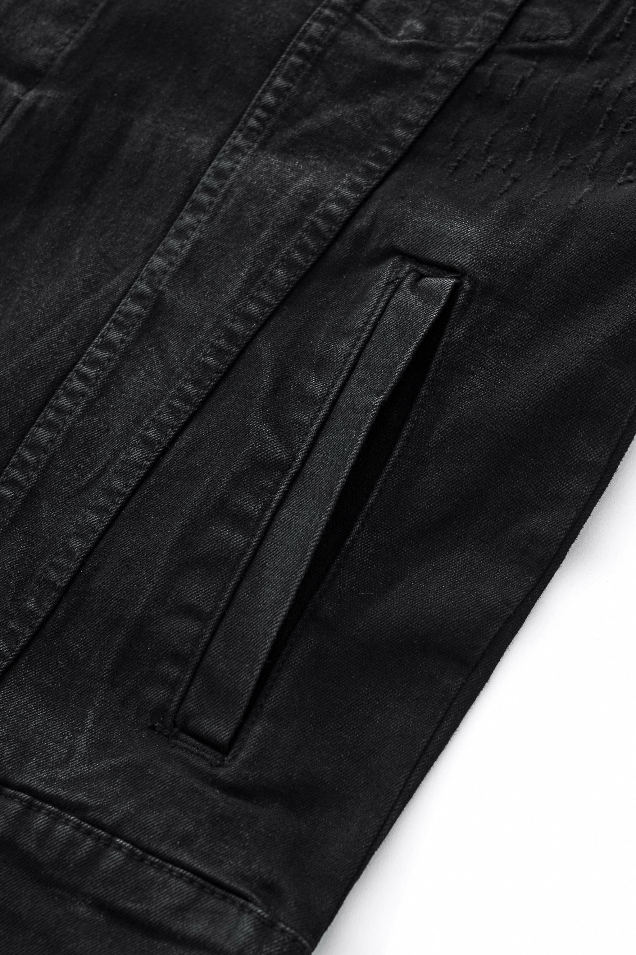 Regalia Medallion Print Denim Jkt BLACK