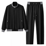 Barocco Imperial Trim Men's Lounge Set - Black