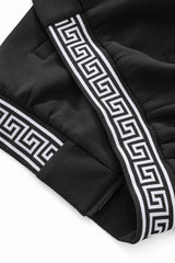 Barocco Imperial Trim Men's Lounge Set - Black