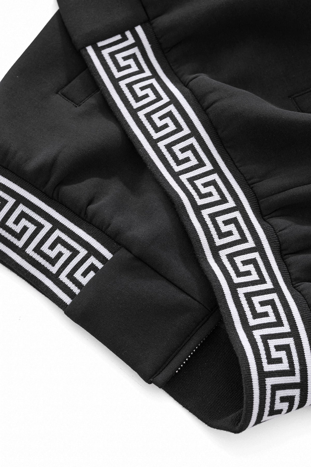 Barocco Imperial Trim Men's Lounge Set - Black