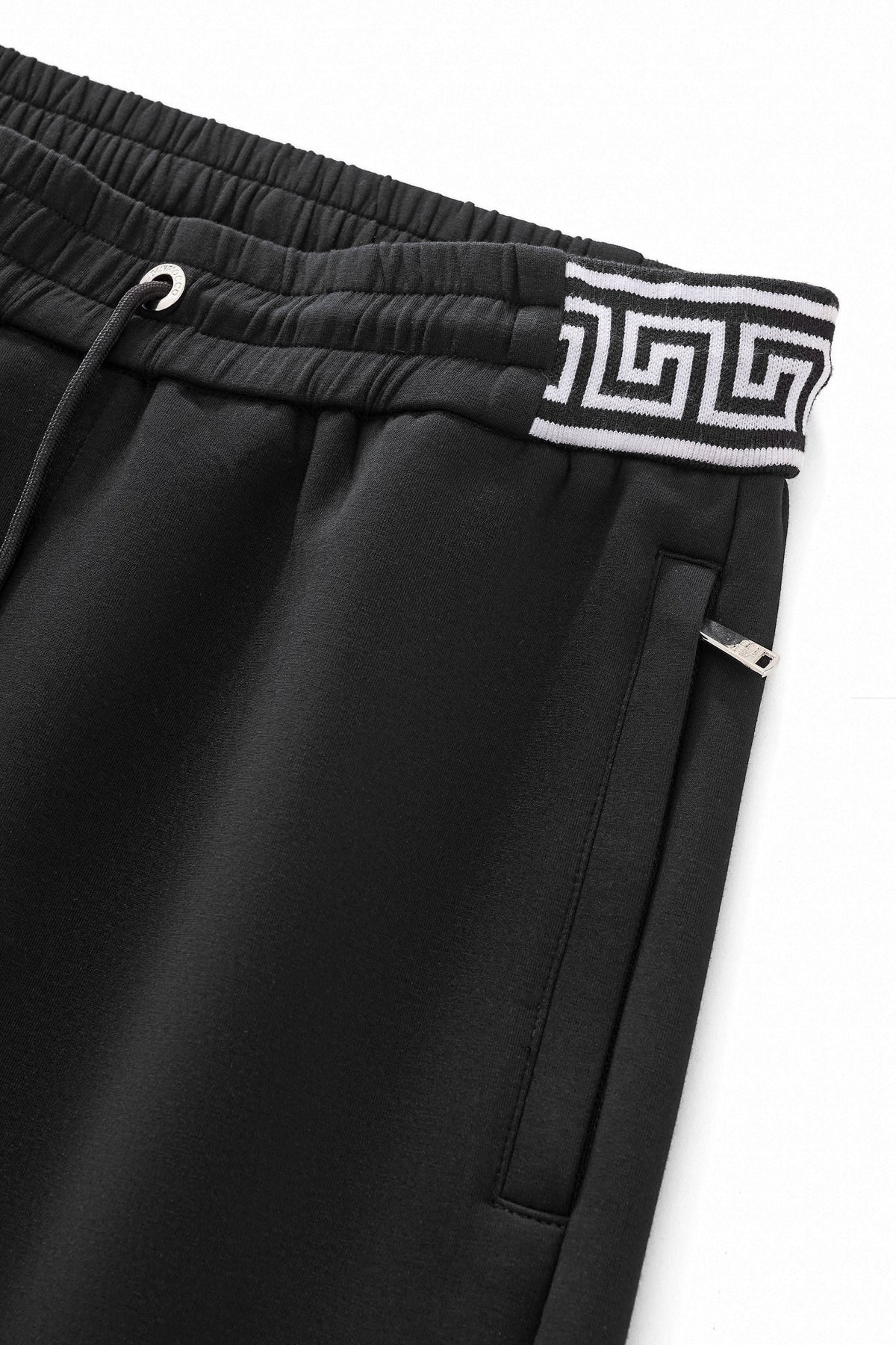 Barocco Imperial Trim Men's Lounge Set - Black
