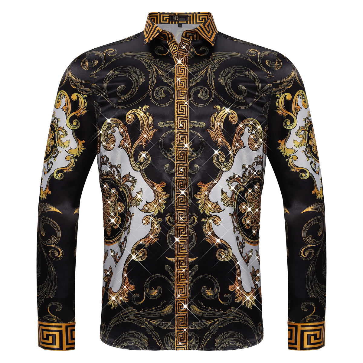 Rich Life Rhinestone Shirt BLACK