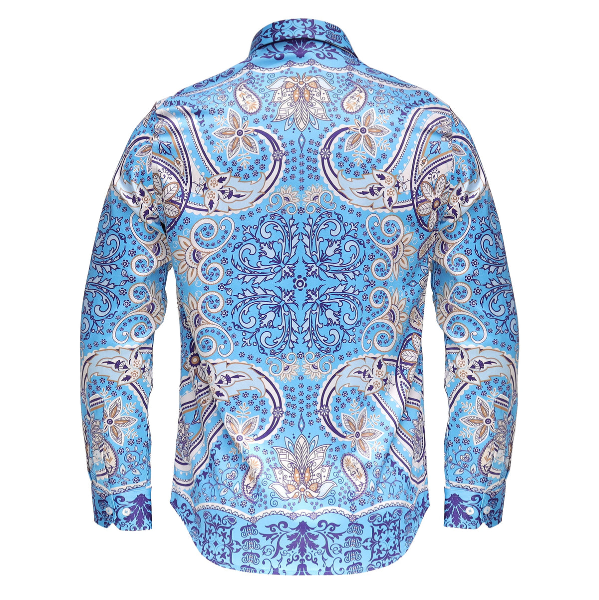 Barocco Boldly Paisley Men's Shirt - Sky