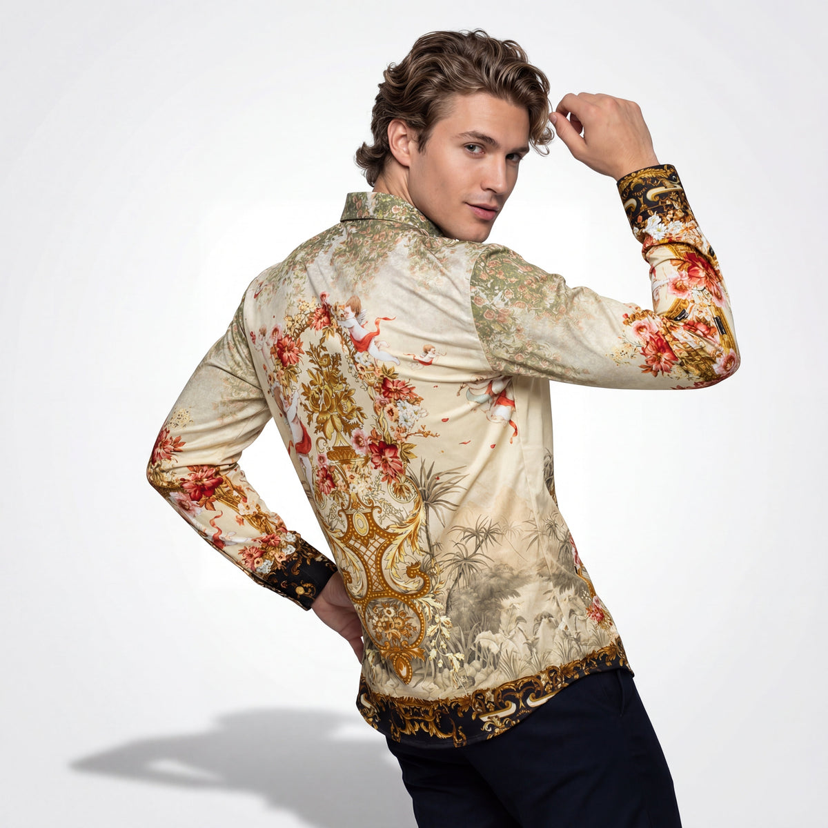 Barocco Eternal Elegance Men's Shirt - Cream