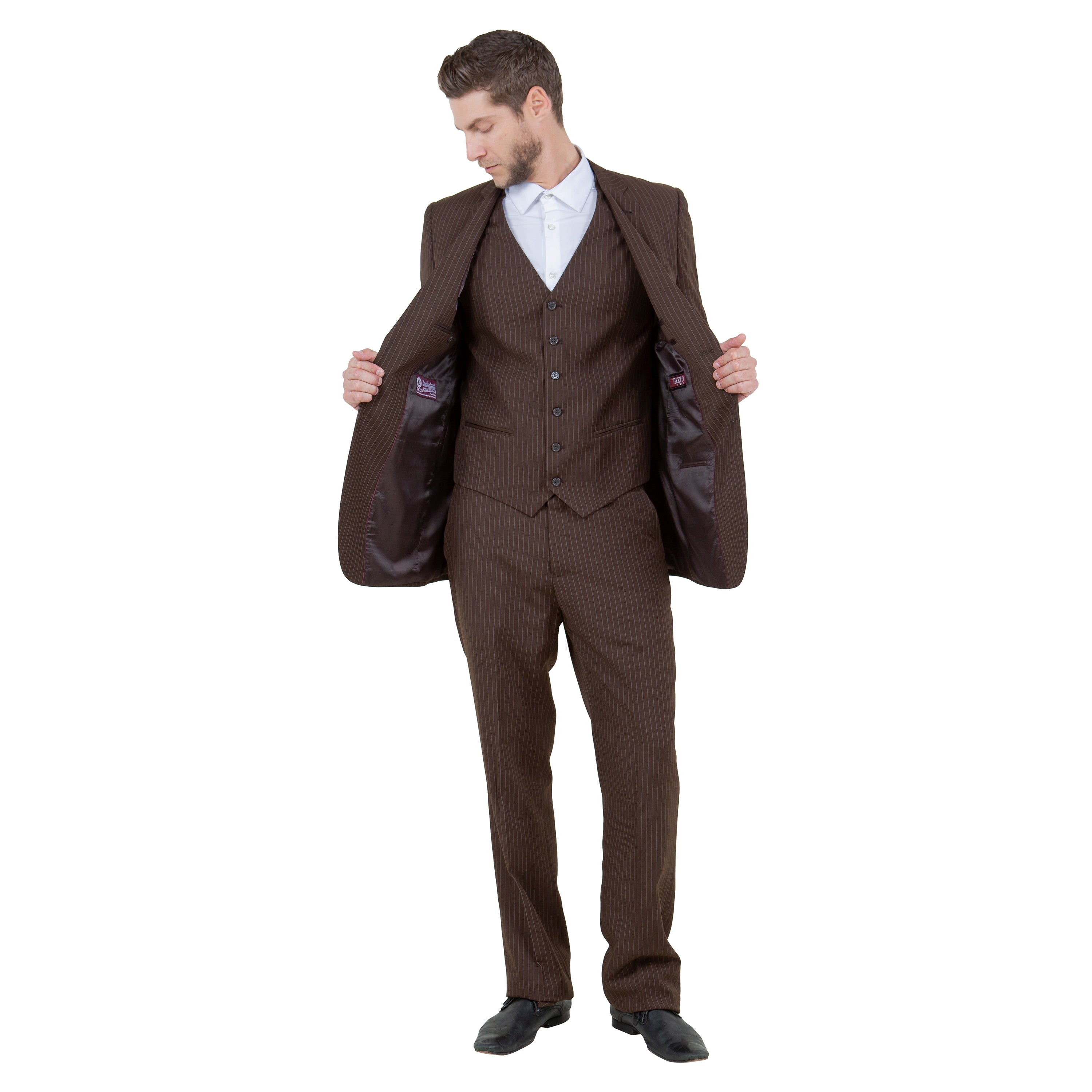 Men's Modern-Fit 3pc Pinstripe Suit, Notch Lapel