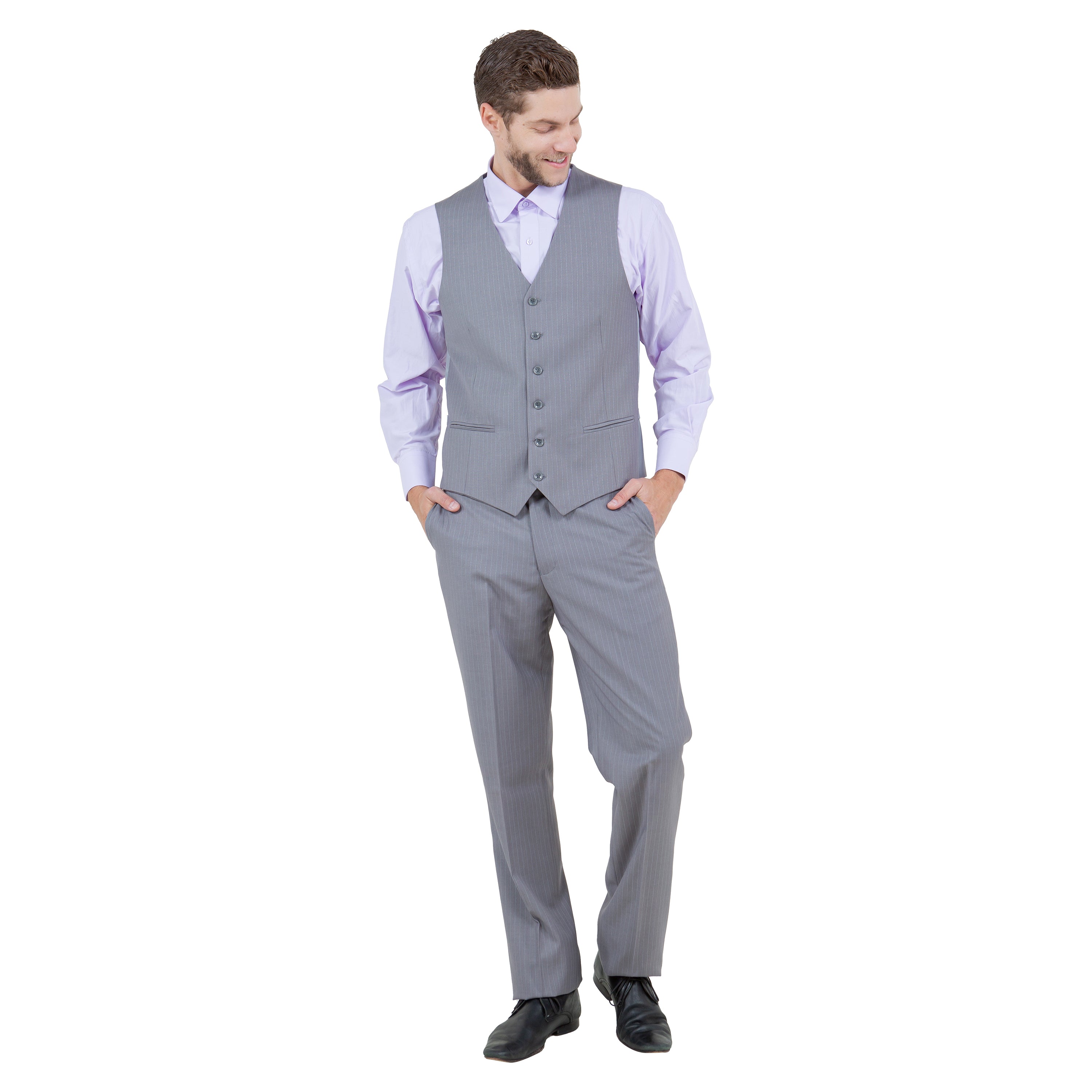 Men's Modern-Fit 3pc Pinstripe Suit, Notch Lapel