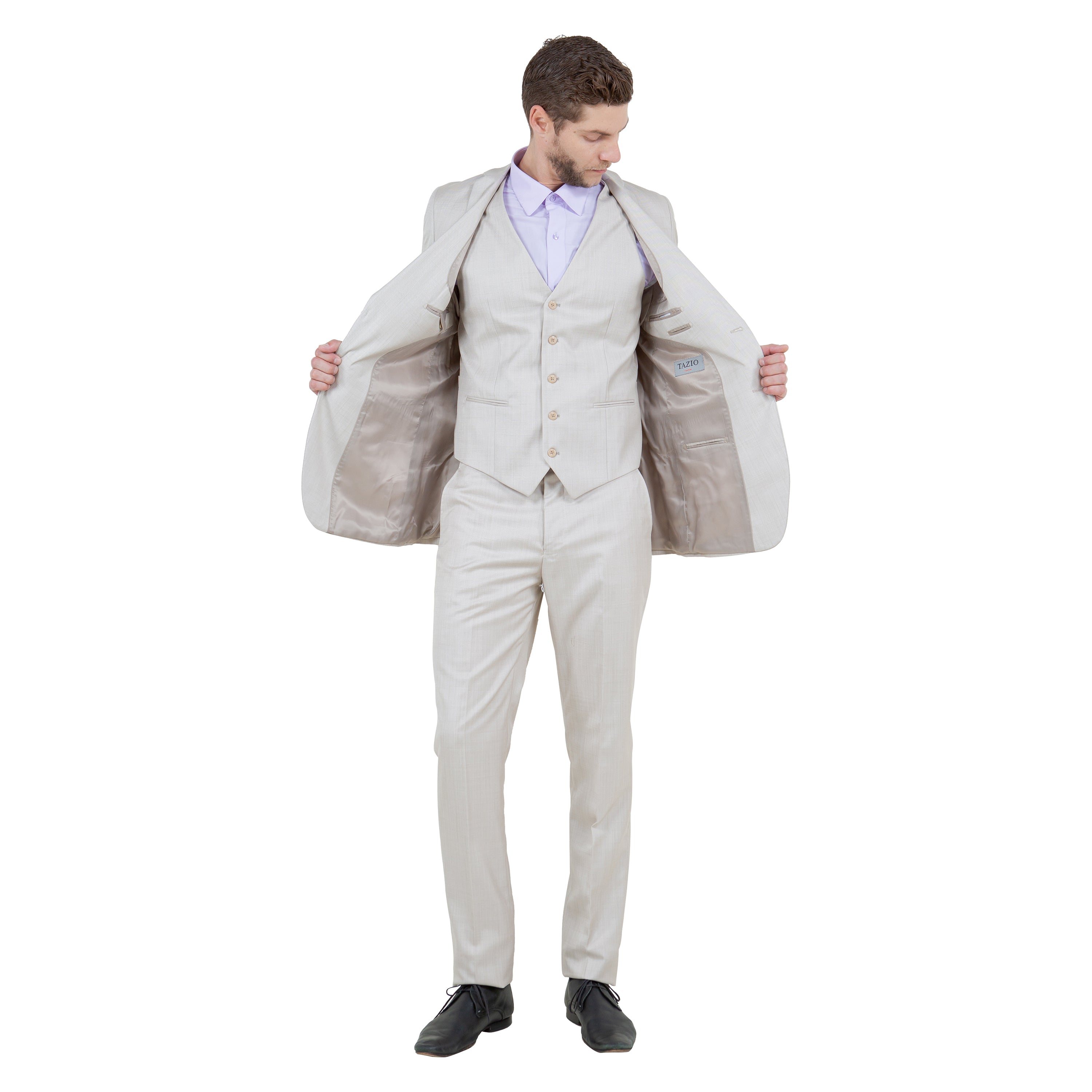 Men's Slim-Fit 3pc Suit, Notch Lapel