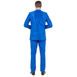 Blue Men's Sharskin Slim-Fit 3-Piece Suit