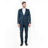 Tazzio Mens-suit 2-PC Sharkskin Slim Fit