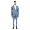 Smoke Blue Men's 2pc Sharkskin Suit Slim-Fit